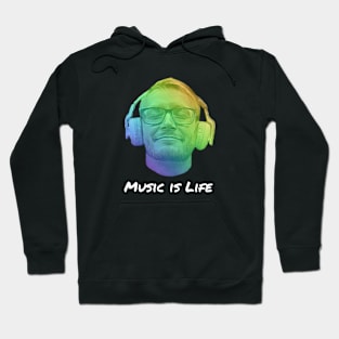 Man with Headphones Hoodie